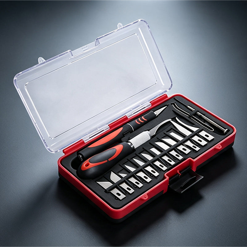 16 Piece Hobby Knife Set (Skill 3) for Model Kits by AMT