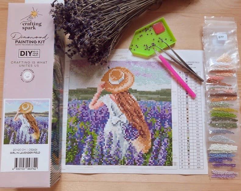 Sun Energy CS030 7.9 x 11.8 inches Crafting Spark Diamond Painting Kit