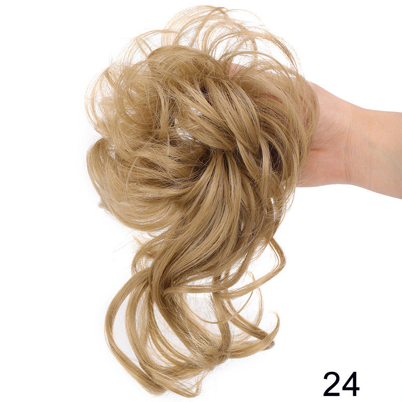 Curly Hair Bun Scrunchie with Long Tendrils - 31 Color Options