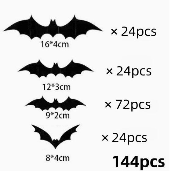Halloween 3D Bat & Spider Decorations - Multiple Pack Sizes