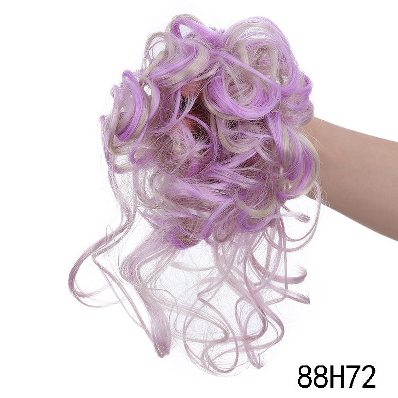Curly Hair Bun Scrunchie with Long Tendrils - 31 Color Options