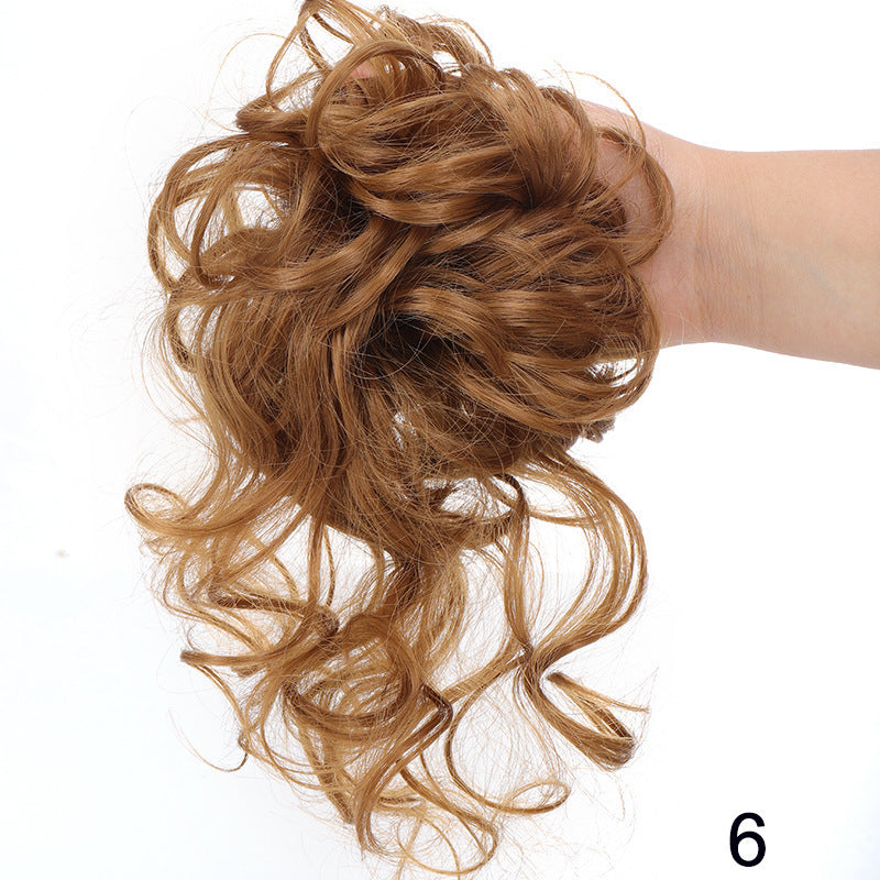 Curly Hair Bun Scrunchie with Long Tendrils - 31 Color Options