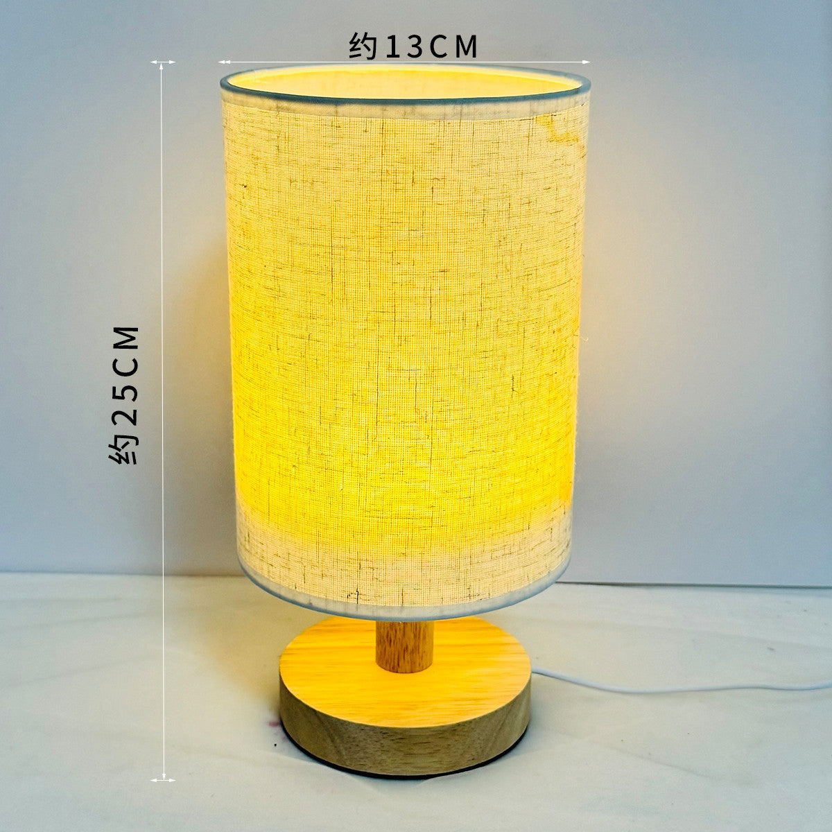 Embossed table lamp creative DIY handmade material dried flower plant paste fabric atmosphere night light