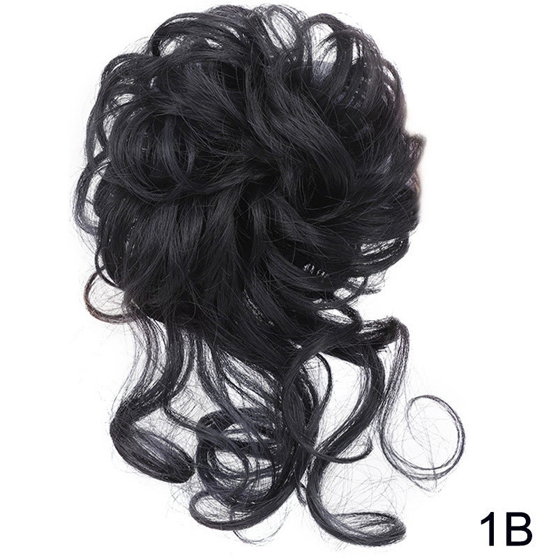 Curly Hair Bun Scrunchie with Long Tendrils - 31 Color Options
