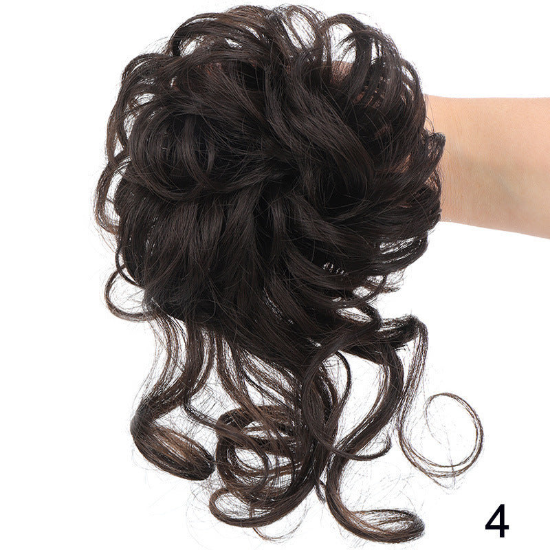 Curly Hair Bun Scrunchie with Long Tendrils - 31 Color Options