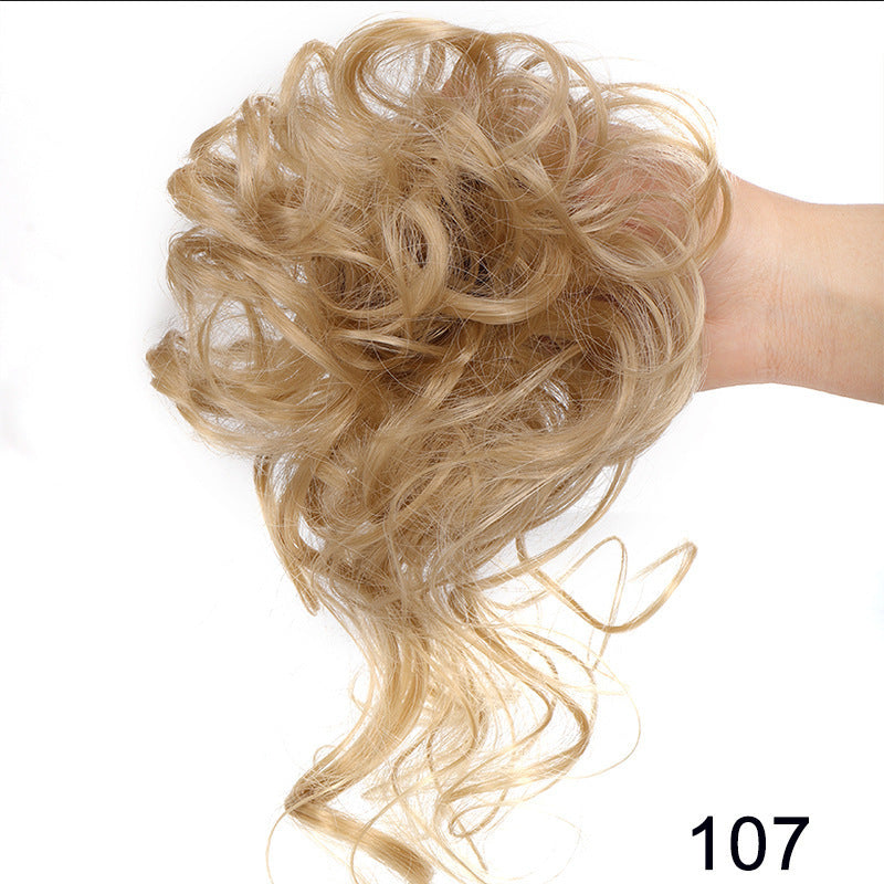 Curly Hair Bun Scrunchie with Long Tendrils - 31 Color Options