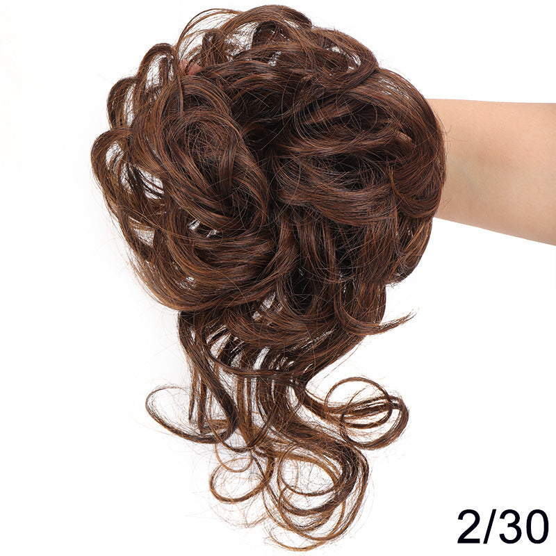 Curly Hair Bun Scrunchie with Long Tendrils - 31 Color Options