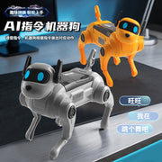 Cross-border ai electric mechanical dog children's educational DIY assembly intelligent simulation pet children's boy toy gift