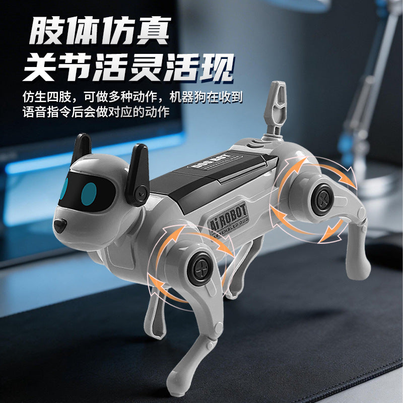 Cross-border ai electric mechanical dog children's educational DIY assembly intelligent simulation pet children's boy toy gift