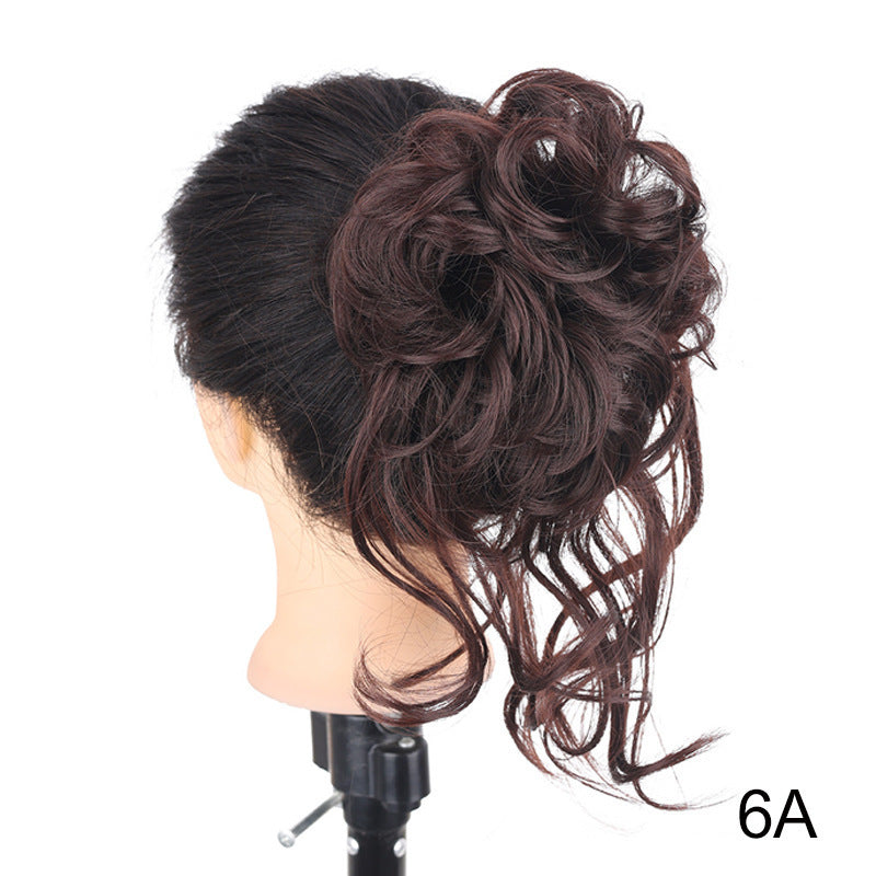 Curly Hair Bun Scrunchie with Long Tendrils - 31 Color Options