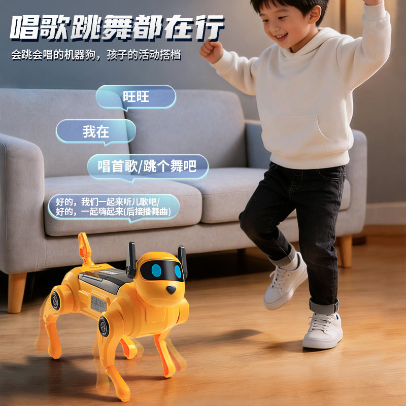 Cross-border ai electric mechanical dog children's educational DIY assembly intelligent simulation pet children's boy toy gift