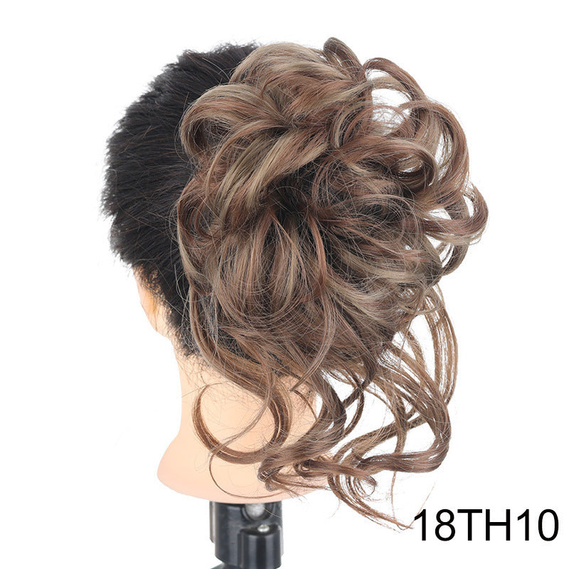 Curly Hair Bun Scrunchie with Long Tendrils - 31 Color Options