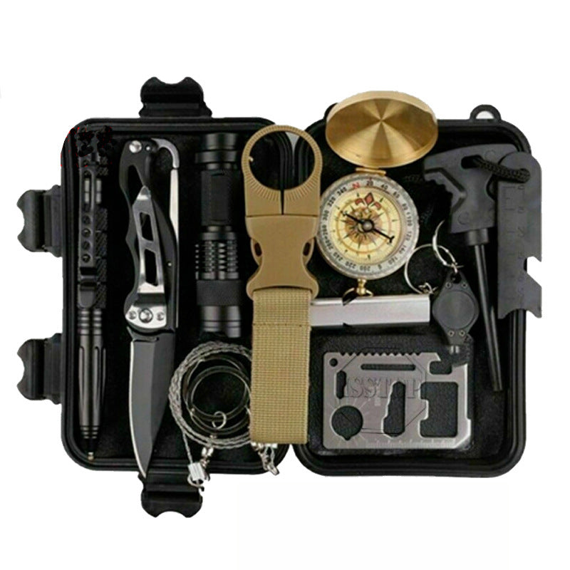14 in 1 Outdoor Emergency Survival Gear Kit