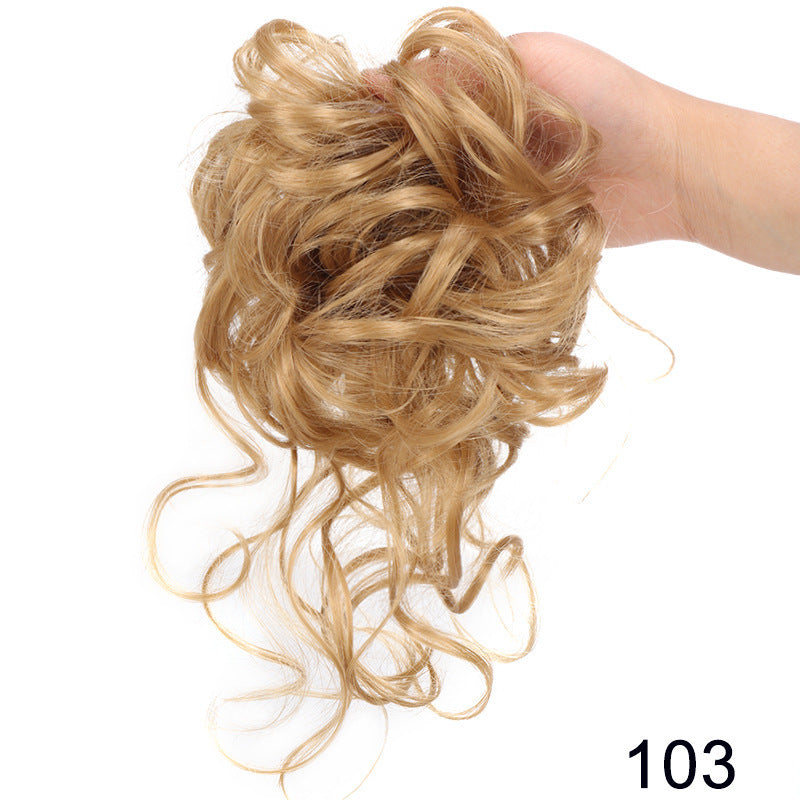 Curly Hair Bun Scrunchie with Long Tendrils - 31 Color Options