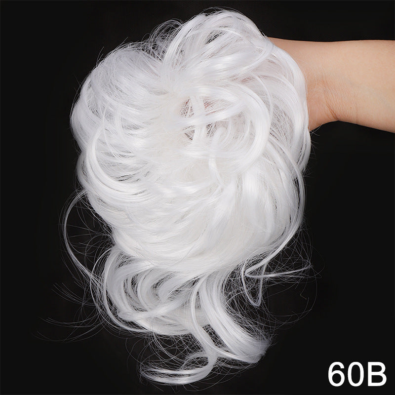 Curly Hair Bun Scrunchie with Long Tendrils - 31 Color Options