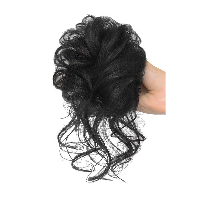 Curly Hair Bun Scrunchie with Long Tendrils - 31 Color Options
