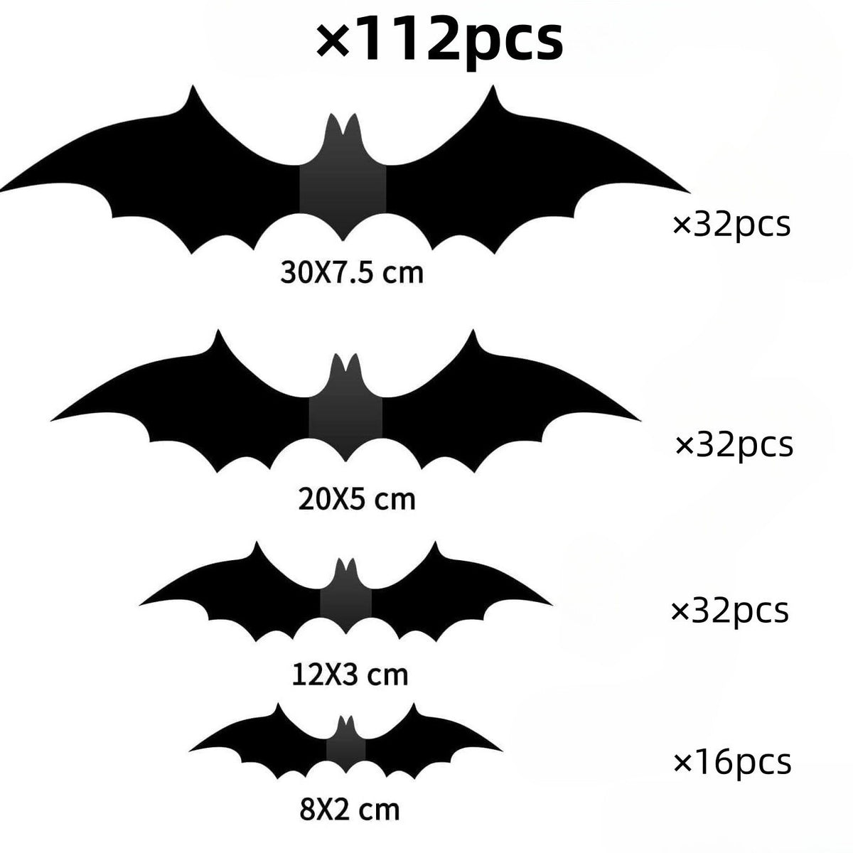 Halloween 3D Bat & Spider Decorations - Multiple Pack Sizes