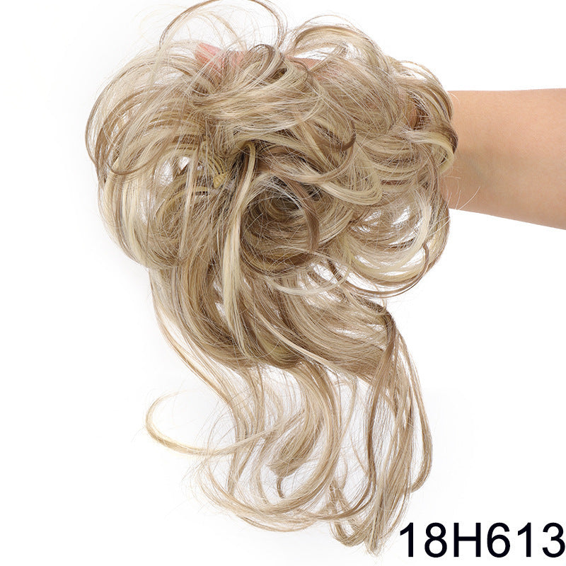 Curly Hair Bun Scrunchie with Long Tendrils - 31 Color Options