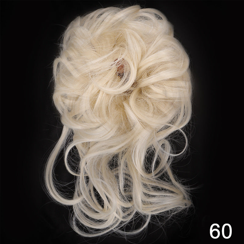 Curly Hair Bun Scrunchie with Long Tendrils - 31 Color Options