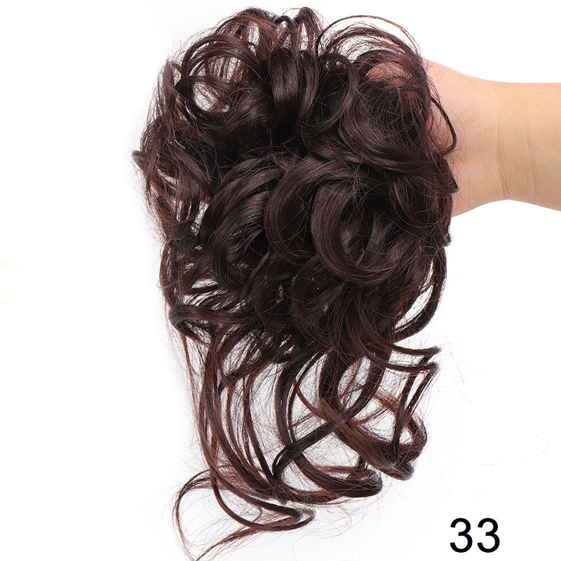 Curly Hair Bun Scrunchie with Long Tendrils - 31 Color Options