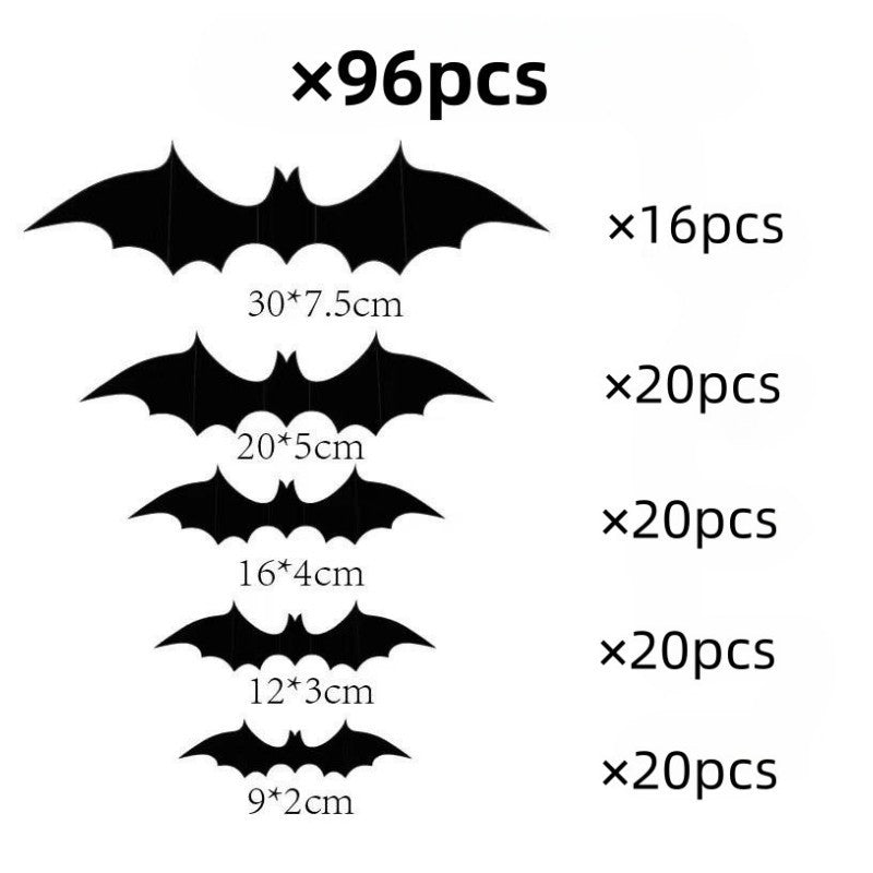 Halloween 3D Bat & Spider Decorations - Multiple Pack Sizes