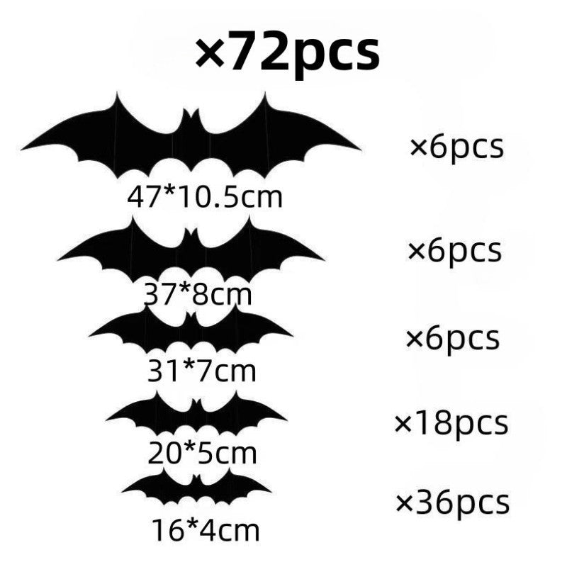 Halloween 3D Bat & Spider Decorations - Multiple Pack Sizes