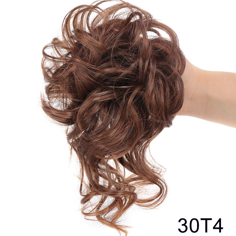 Curly Hair Bun Scrunchie with Long Tendrils - 31 Color Options