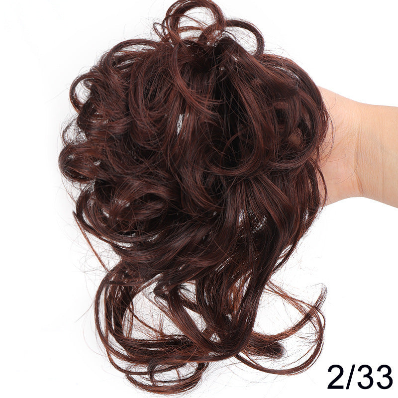 Curly Hair Bun Scrunchie with Long Tendrils - 31 Color Options