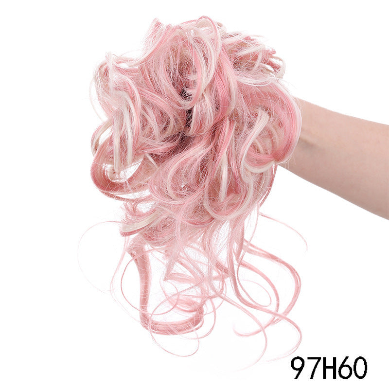 Curly Hair Bun Scrunchie with Long Tendrils - 31 Color Options