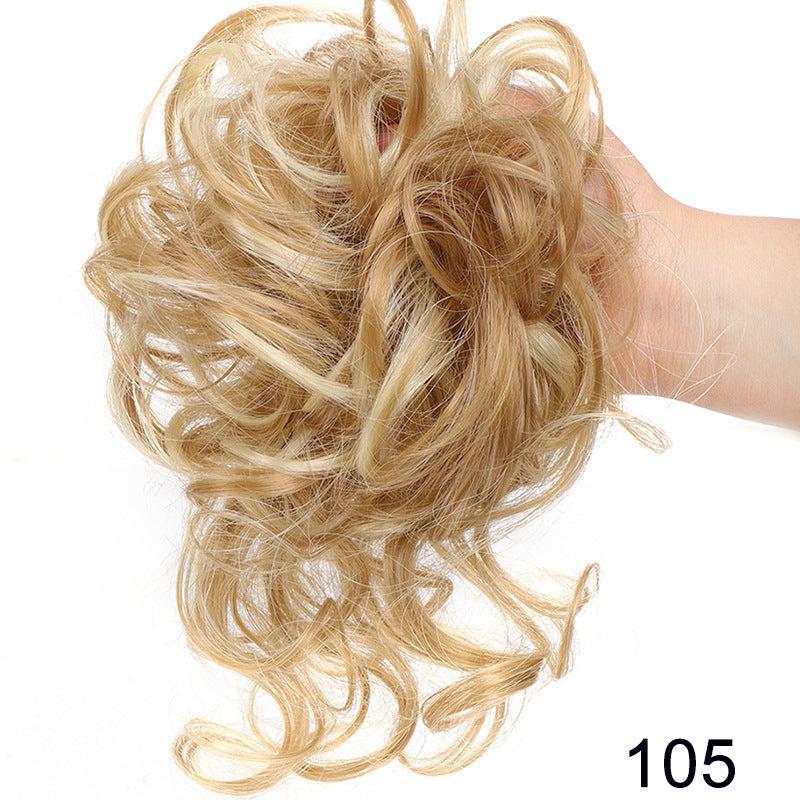 Curly Hair Bun Scrunchie with Long Tendrils - 31 Color Options