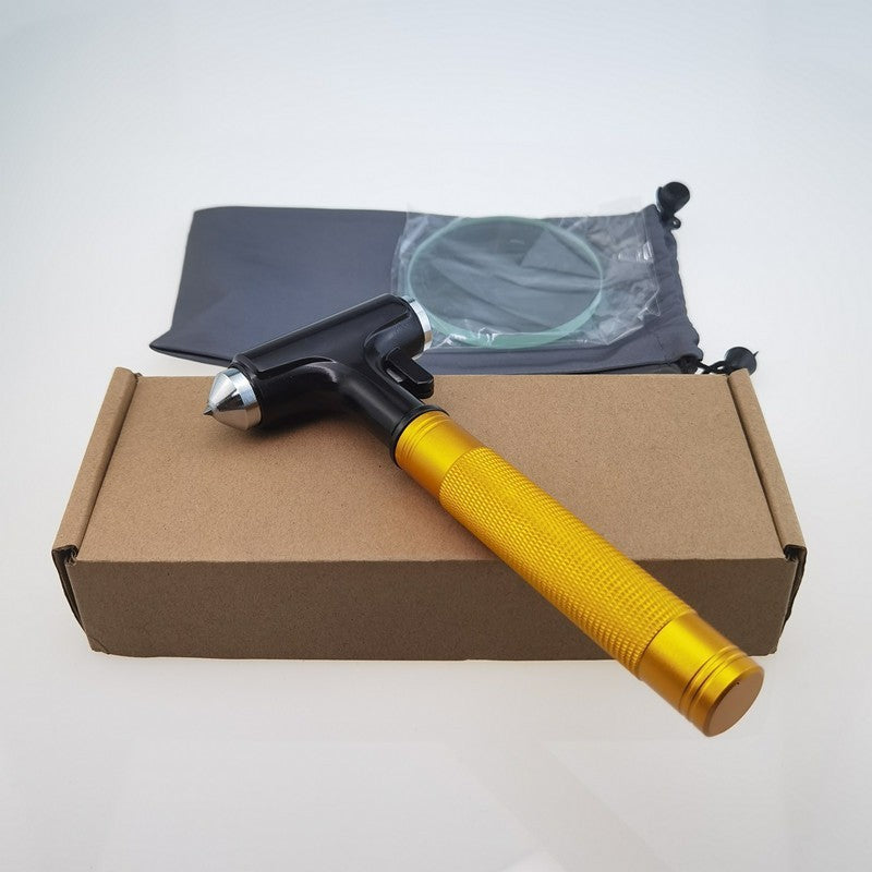 Car seat belt hammer one second to smash double laminated glass three-in-one life-saving fire tungsten steel window breaker car