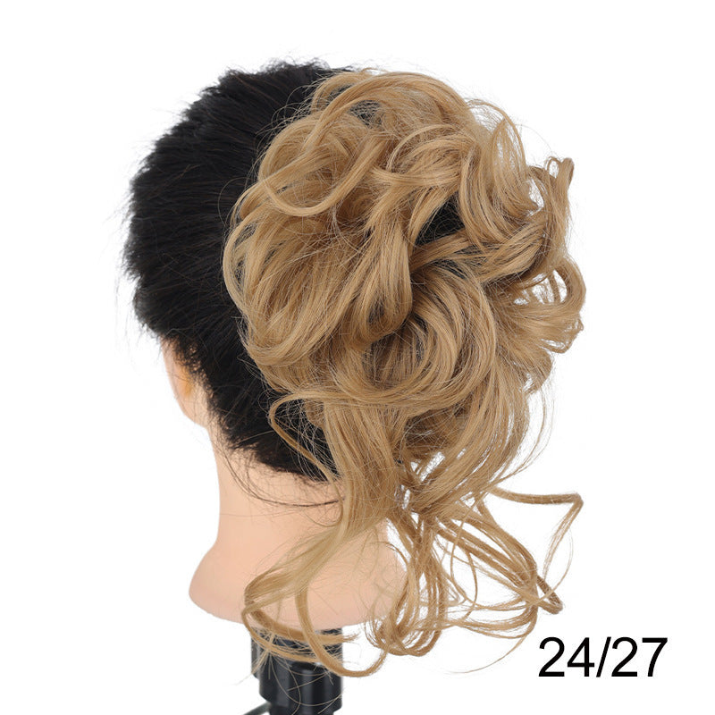 Curly Hair Bun Scrunchie with Long Tendrils - 31 Color Options