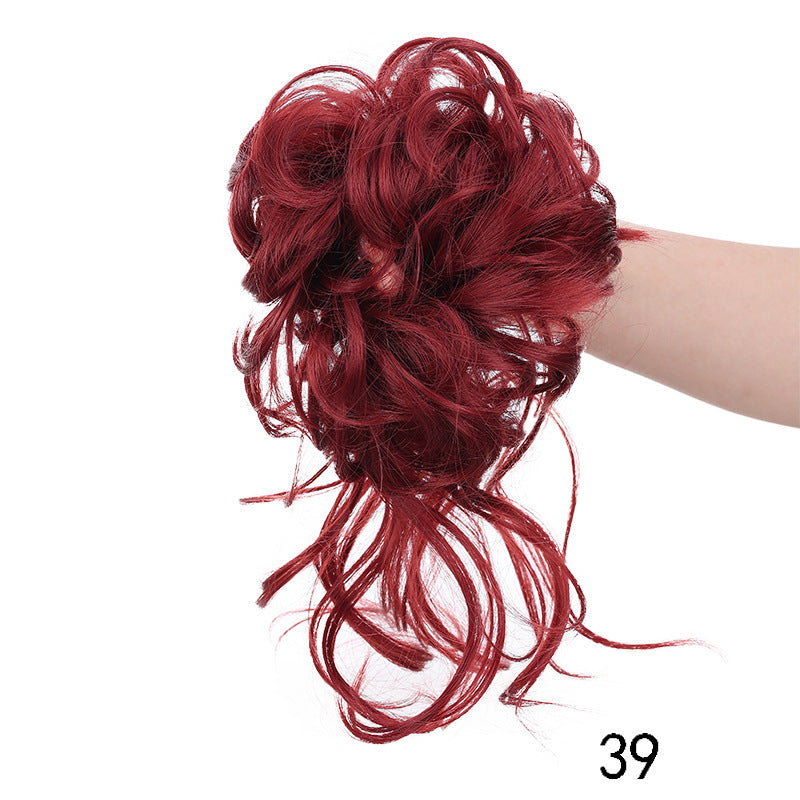 Curly Hair Bun Scrunchie with Long Tendrils - 31 Color Options