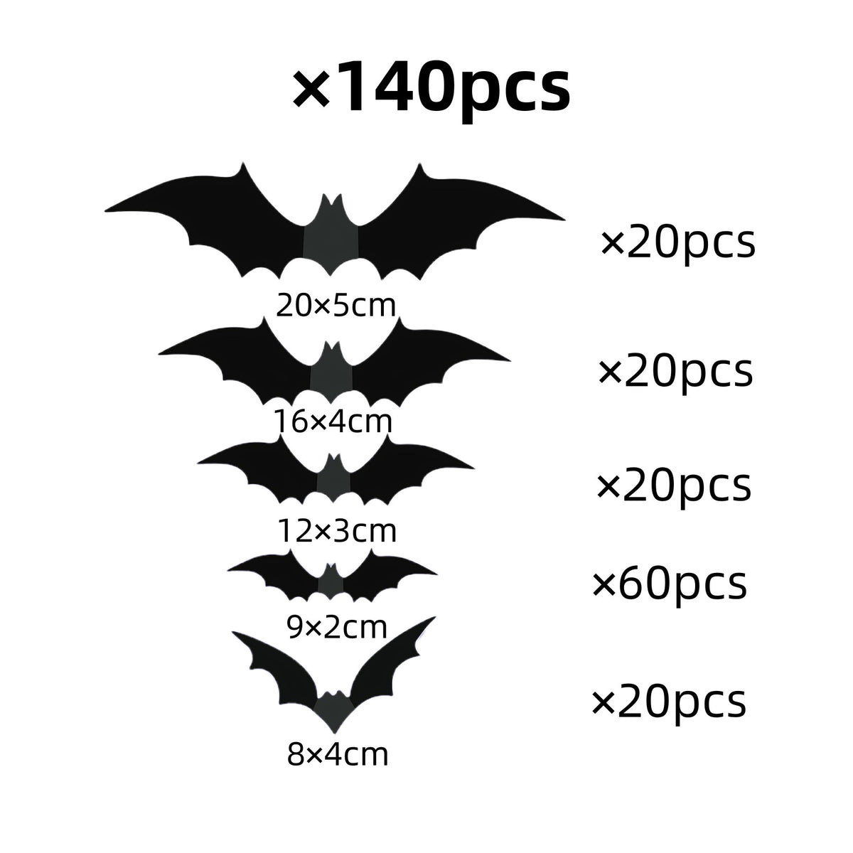 Halloween 3D Bat & Spider Decorations - Multiple Pack Sizes