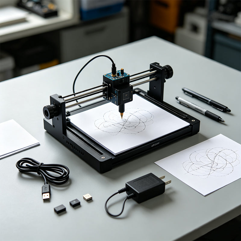 Open‑Source 4‑Axis Pen Plotter | Multi‑Axis Drawing Robot