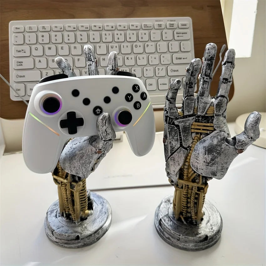 Cyberpunk 3D Gamepad Holder - Robotic Hand Storage Box for Controller