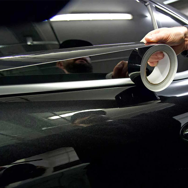 3/5/7/10CM Glossy Black Vinyl Wrap Film Tape Stripes For Car Hood Roof