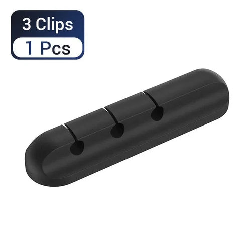 Silicone USB Cable Organizer USB Charging Cable Winder Desktop Tidy