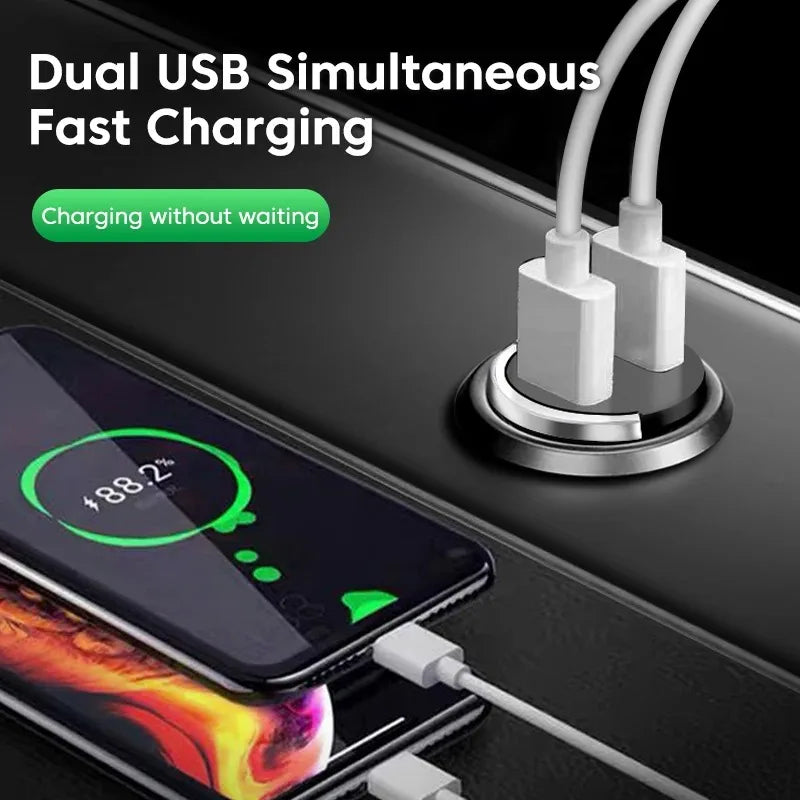 200W USB Car Fast Charger PD USB Quick Charger 3.0 USB Type C Fast