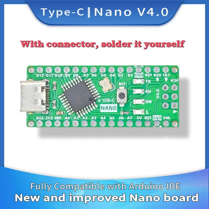 Upgraded Nano 4.0 Board (Compatible with Arduino Nano 3.0) TYPE-C