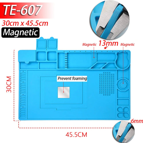 Soldering Station Mat Silicone Work Mat Heat Resistant 932°F