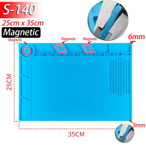 Soldering Station Mat Silicone Work Mat Heat Resistant 932°F