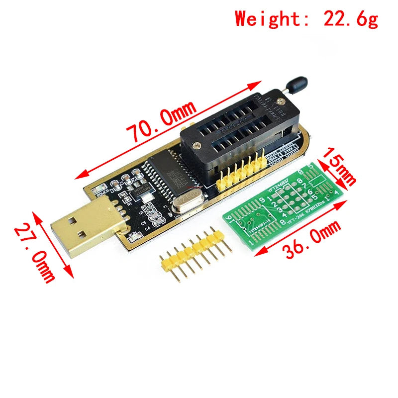 CH341A XTW100 24 25 Series EEPROM Flash BIOS CH341 USB Programmer