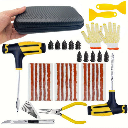 PKWKS New Car Tire Repair Kit Puncture Plug Tools Tyre Puncture