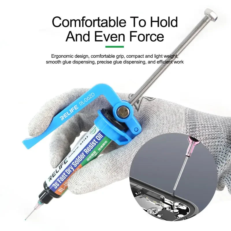 RELIFE RL-062D Glue Gun Application for 5~10CC syringe soldering oil