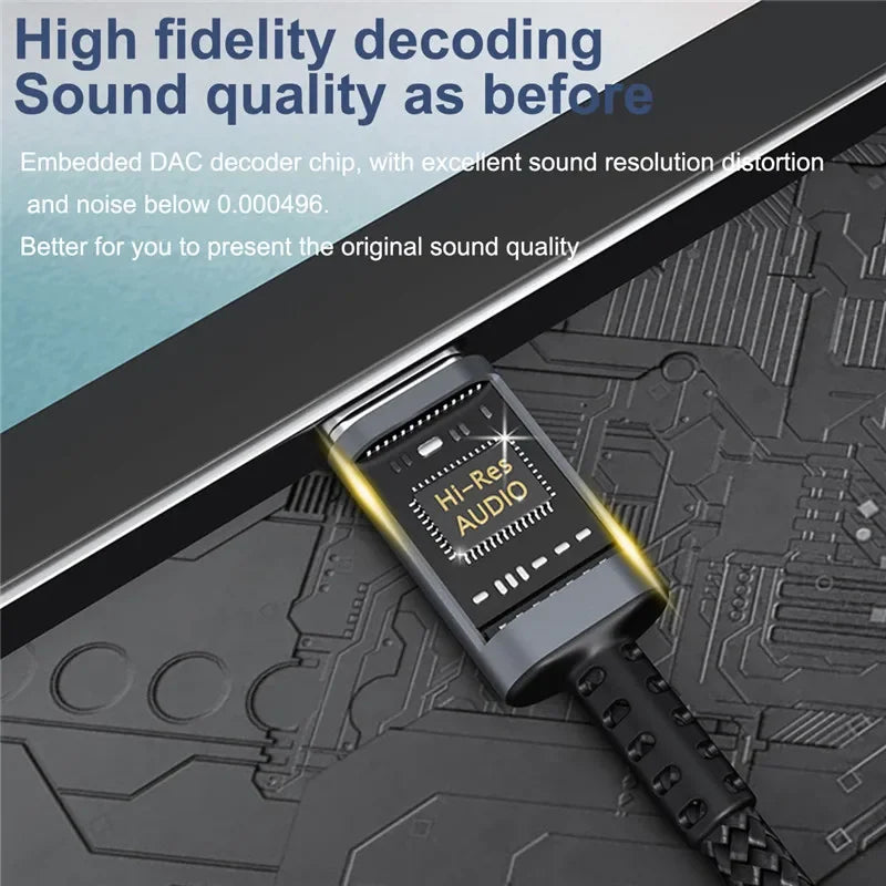 Type C To 3.5mm Aux Adapter USB Type-c 3 5 Jack Audio Cable Earphone