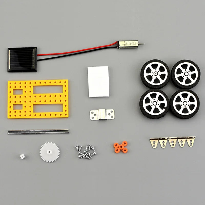 Solar Car Toy for Kids Mini DIY Assembled Energy Powered Car Kit STEM