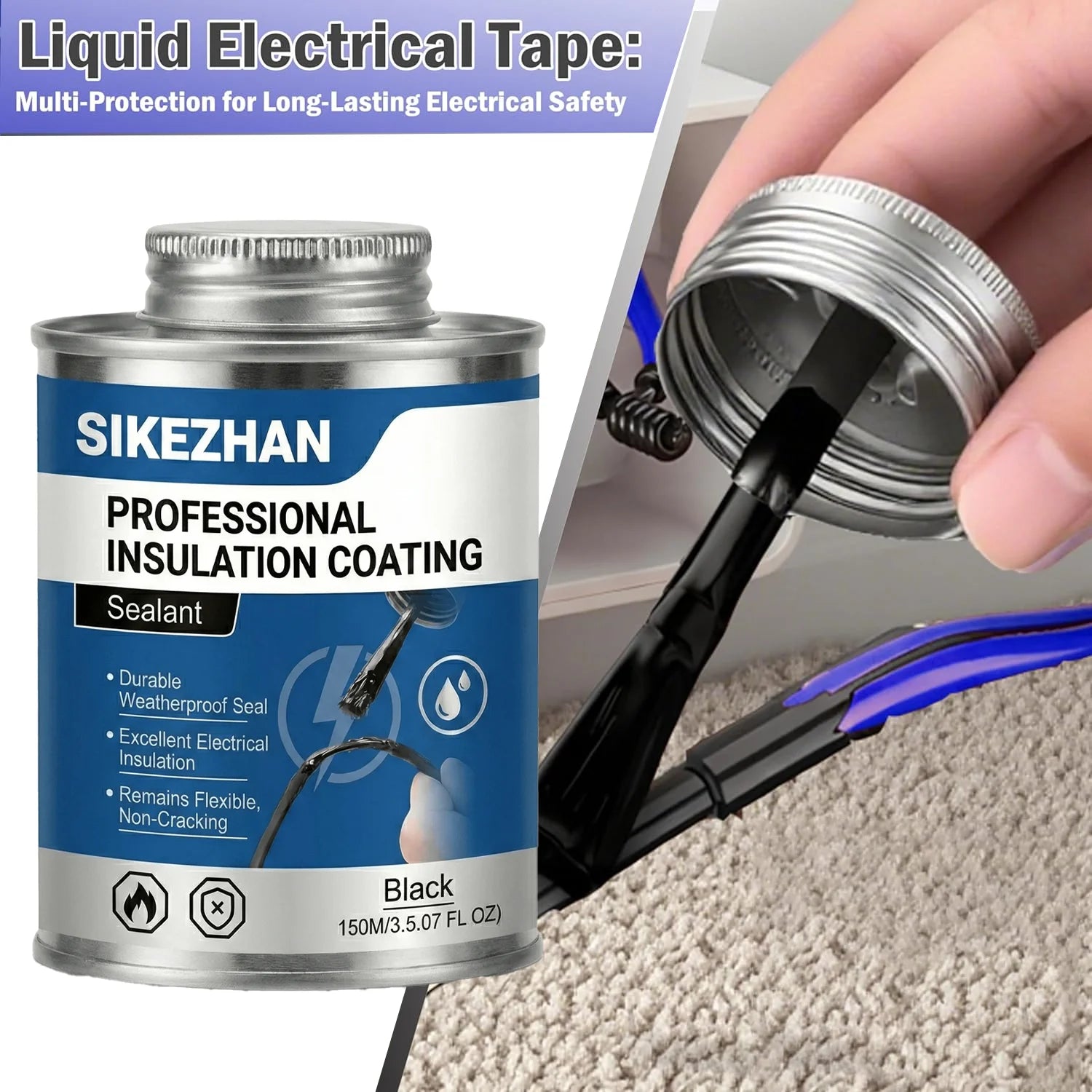 Liquid Electrical Tape Quick-Drying Wire Insulating Glue,Waterproof