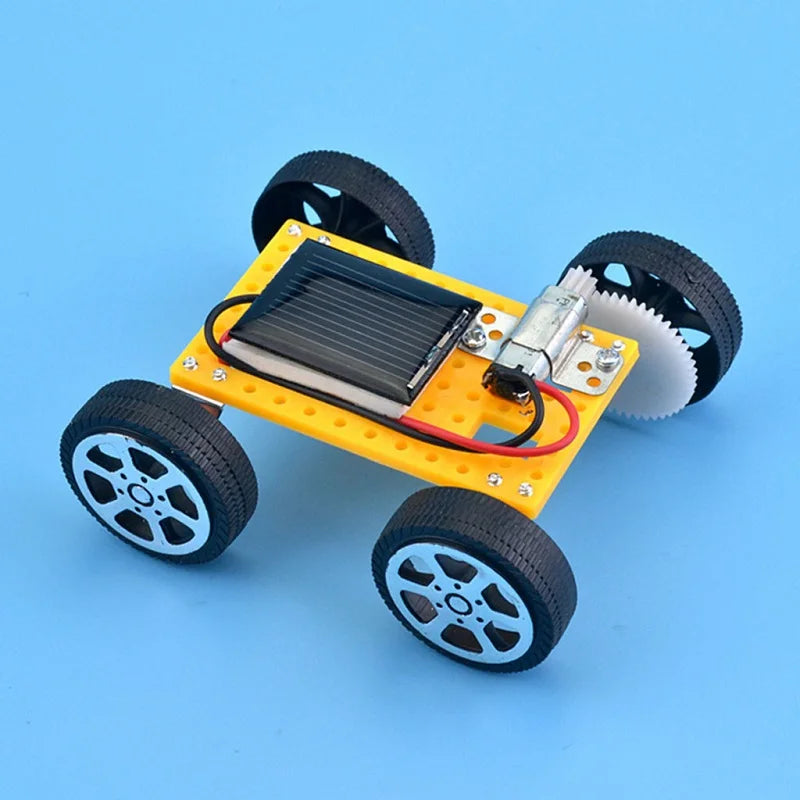 Solar Car Toy for Kids Mini DIY Assembled Energy Powered Car Kit STEM