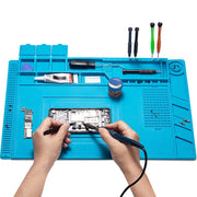 Soldering Station Mat Silicone Work Mat Heat Resistant 932°F